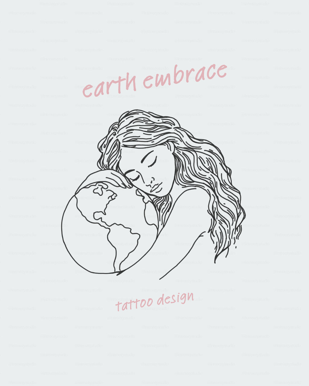 earth embrace — tattoo design