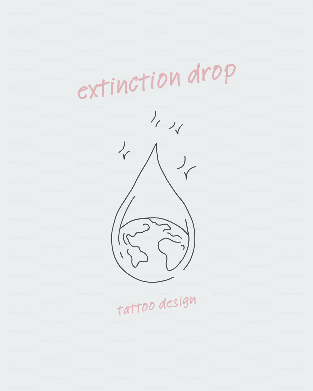 extinction drop — tattoo design