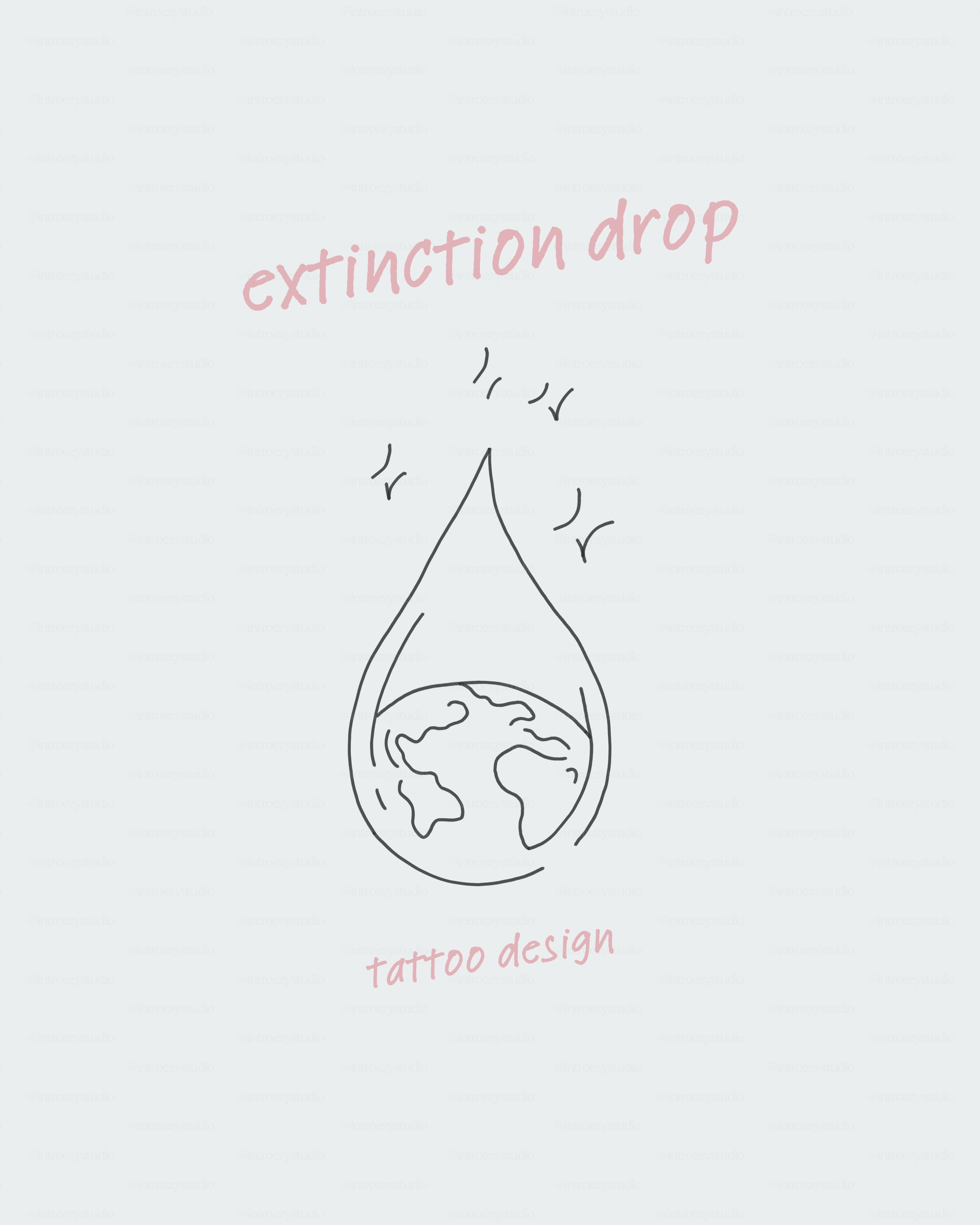 extinction drop — tattoo design