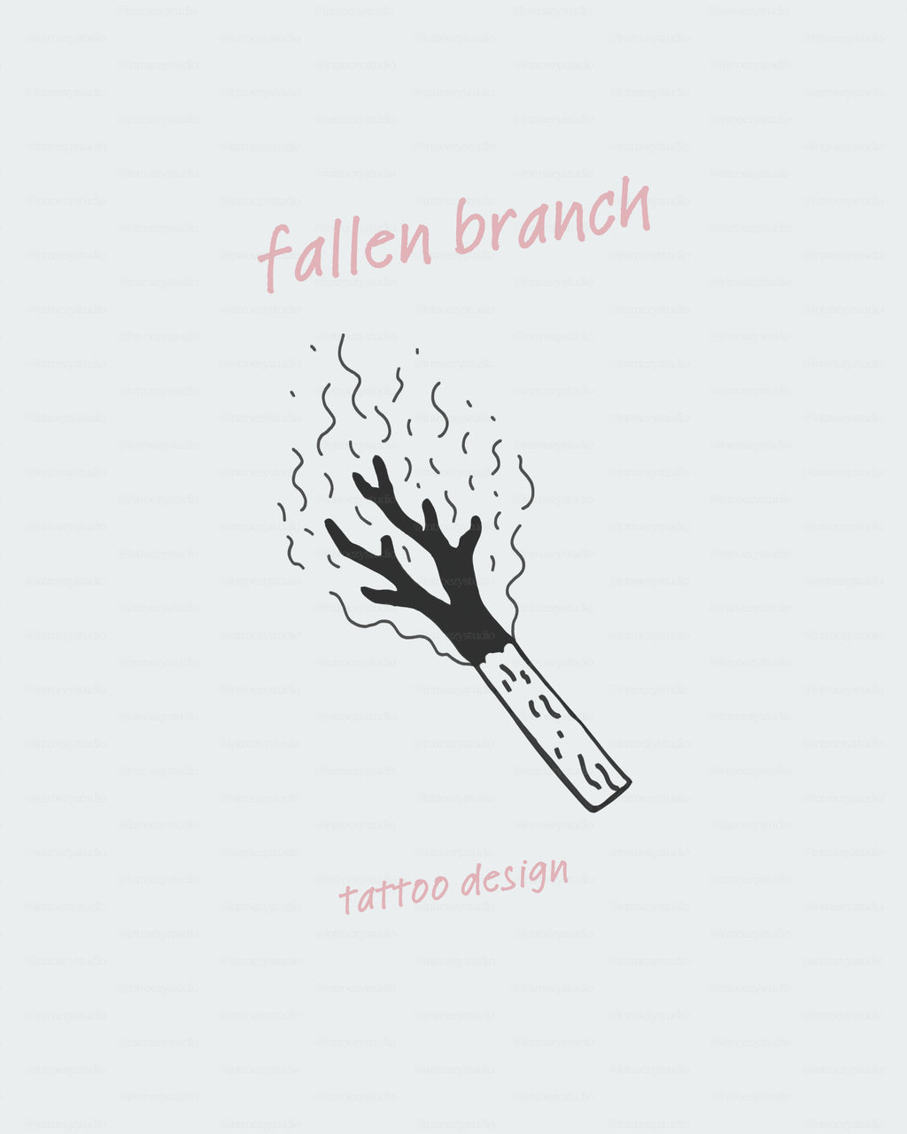 fallen branch — tattoo design
