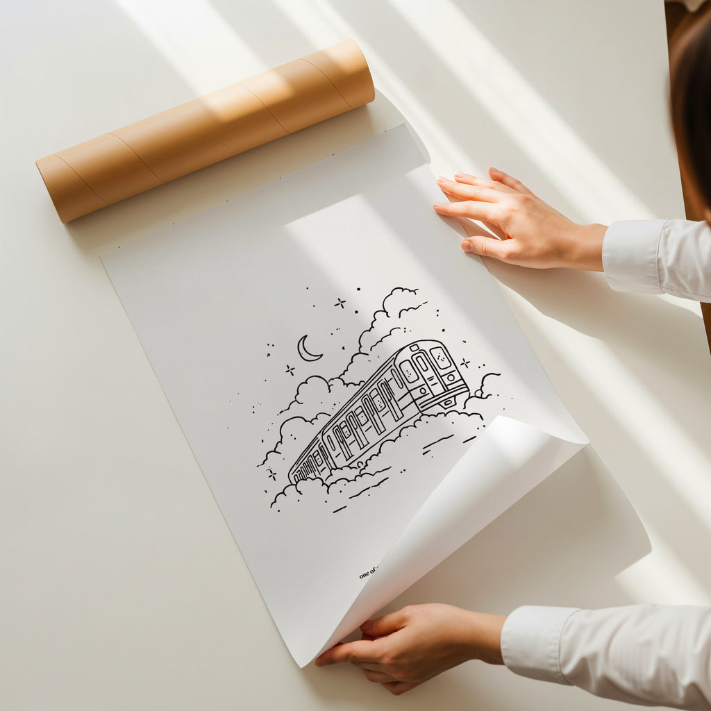 minimalist digital line art print inspired by Ariana Grande’s Sweetener album – goodnight n go