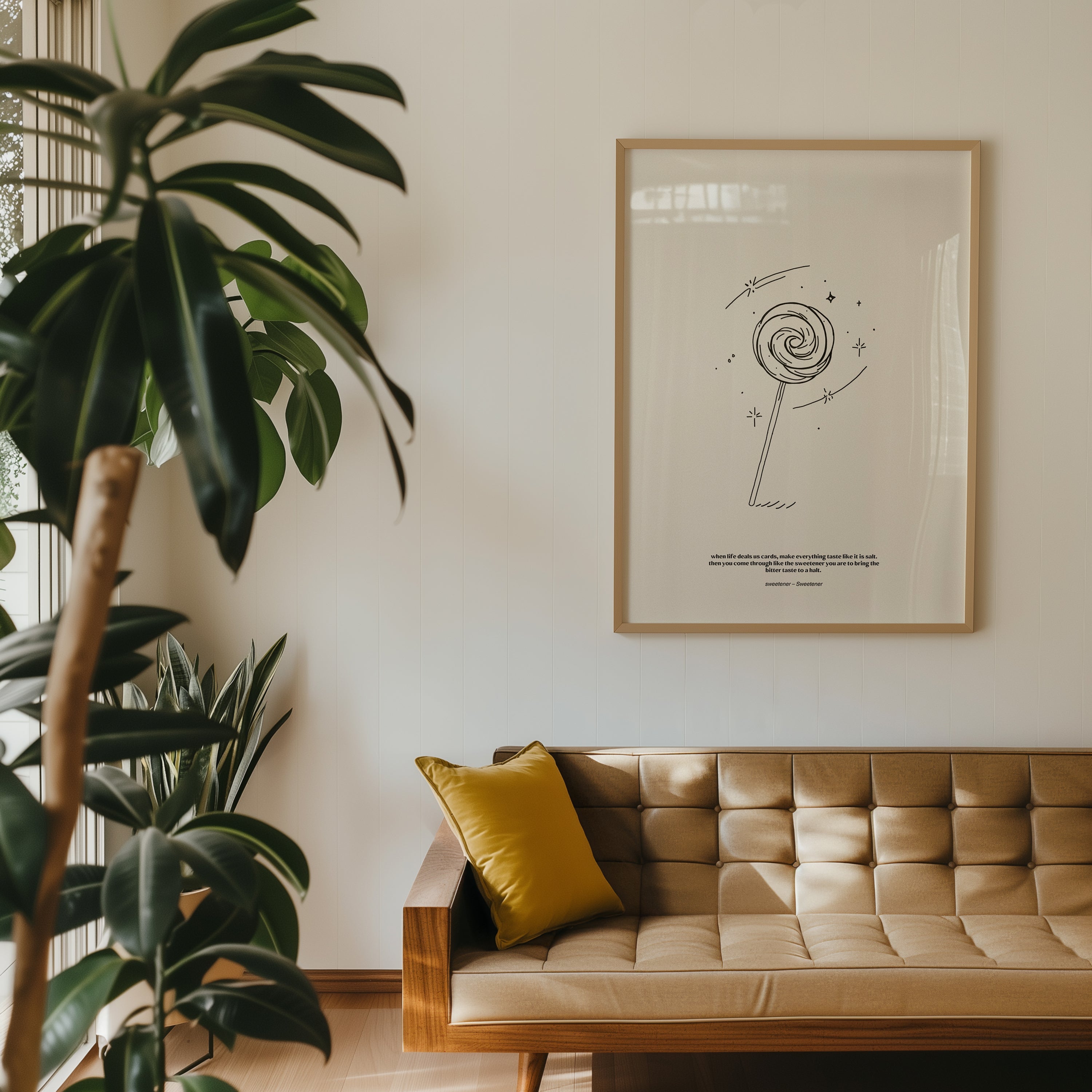 minimalist digital line art print inspired by Ariana Grande’s Sweetener album – sweetener