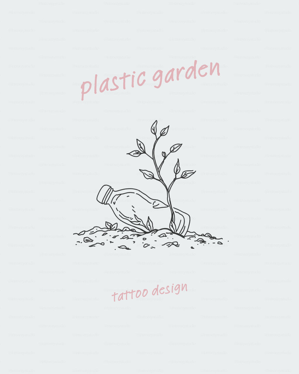 plastic garden — tattoo design