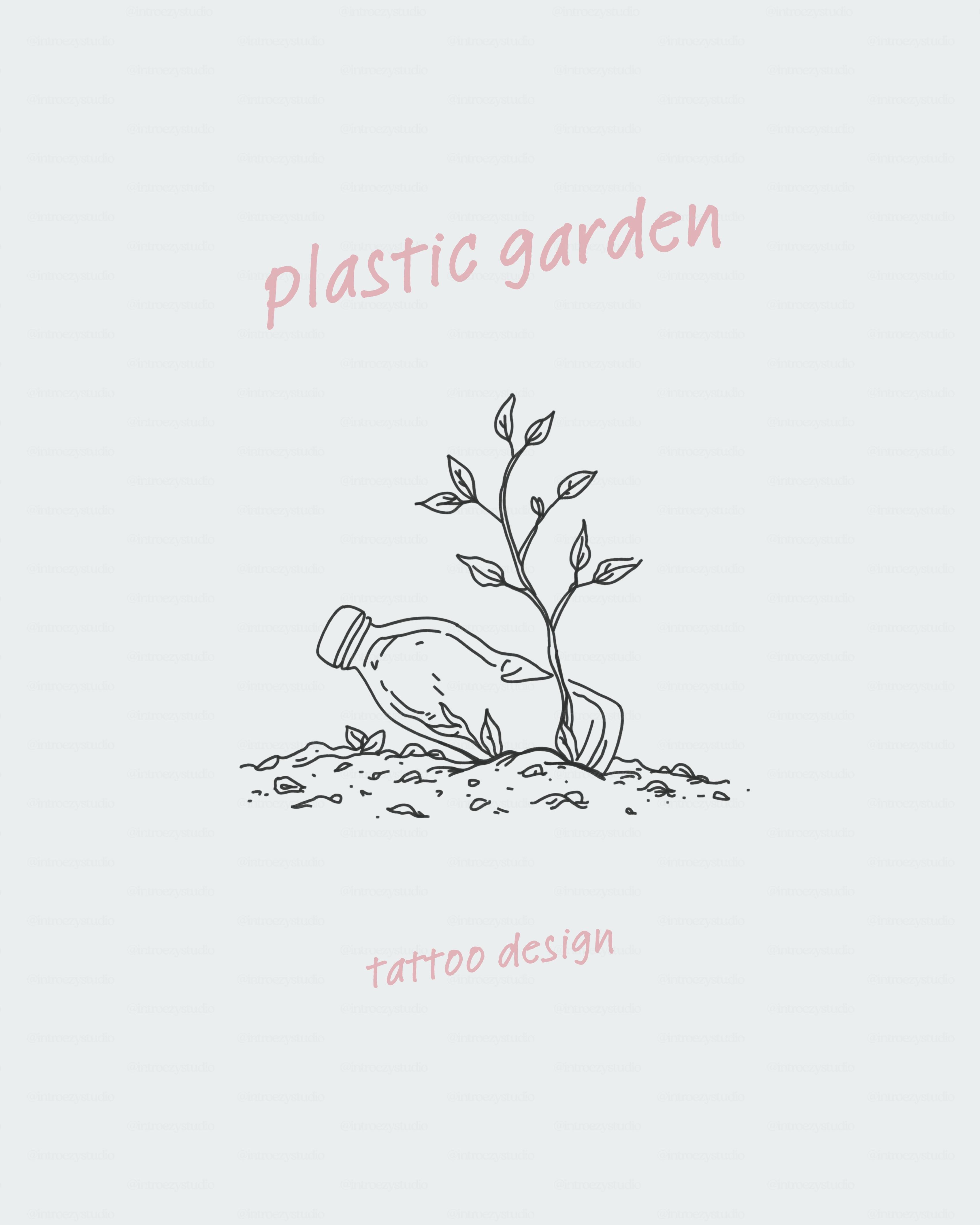 plastic garden — tattoo design